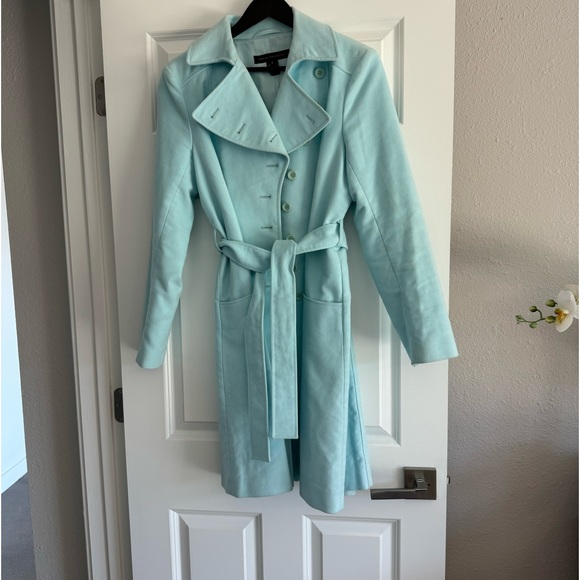 Tiffany Blue Trench Coat - Picture 1 of 1